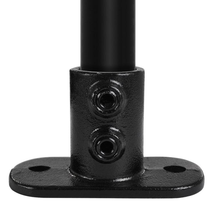 Doos Ovale voetplaat - zwart-C / 33,7 mm (30 stuks)